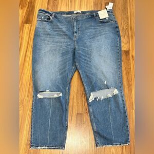 ABERCROMBIE & FITCH  Ankle Straight Ultra High Rise Curve Love  Size 37 24L Plus